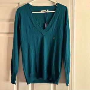 NWT v-neck silk-blend sweater